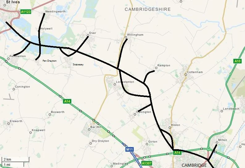 The 2016 review's map of the St Ives Greenway corridor